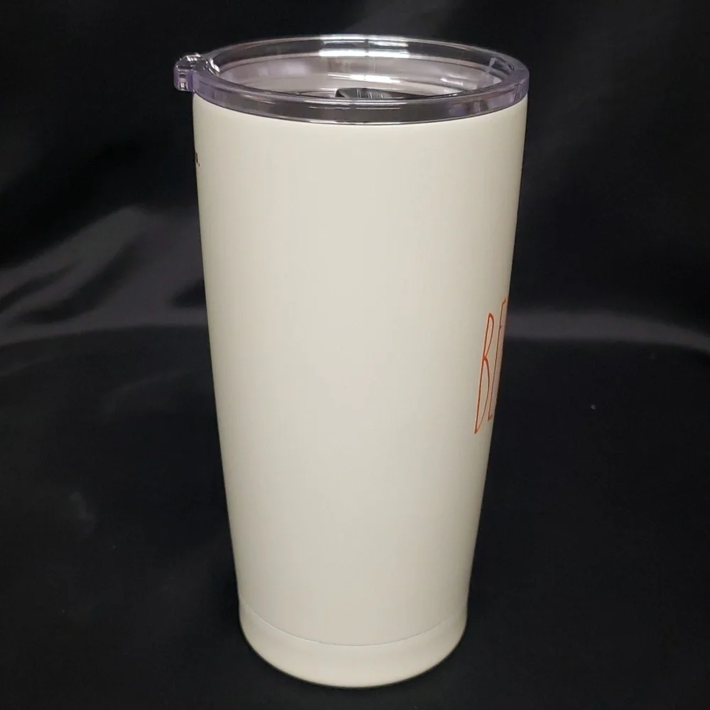 Rae Dunn NWT Insulated 17 oz Stainless Tumbler, BEWARE with Black Cat